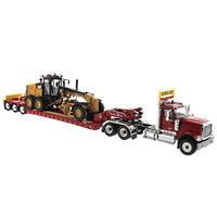 CAT International HX520 Tractor red + XL120 Trailer + Cat 12M3 Tractor